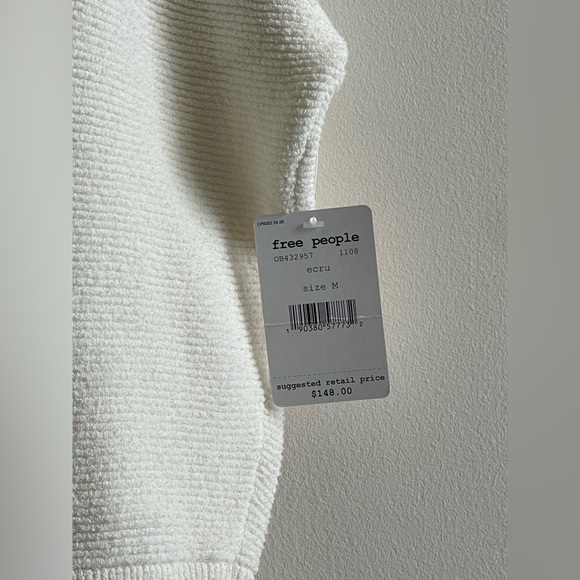 NWT Free People Ecru Ottoman Slouchy Tunic - Picture 3 of 3